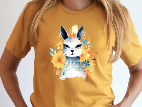 Llama T-Shirt – Boho Watercolour - View 6