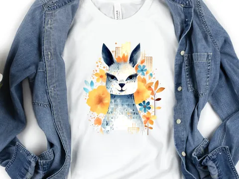 Llama T-Shirt – Boho Watercolour