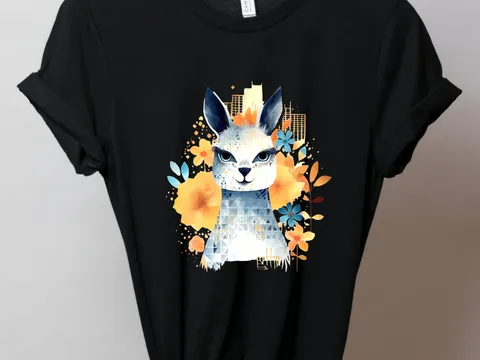 Llama T-Shirt – Boho Watercolour - View 4