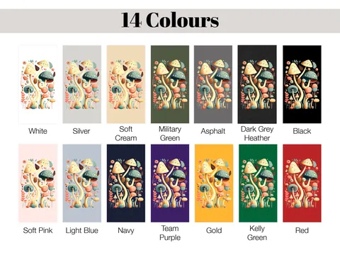 Dark Academia Botanical Mushroom Tee - View 9
