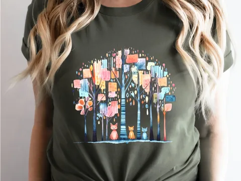 Abstract Cats Shirt - View 2