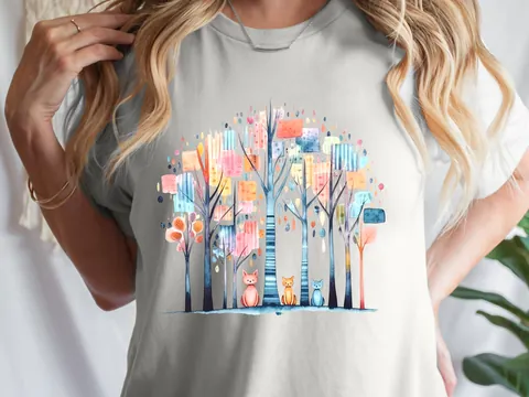 Abstract Cats Shirt - View 8