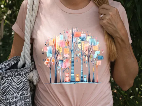 Abstract Cats Shirt - View 7