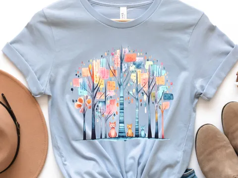 Abstract Cats Shirt - View 3