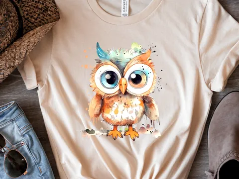 Fluffy Boho Owl T-Shirt - View 4