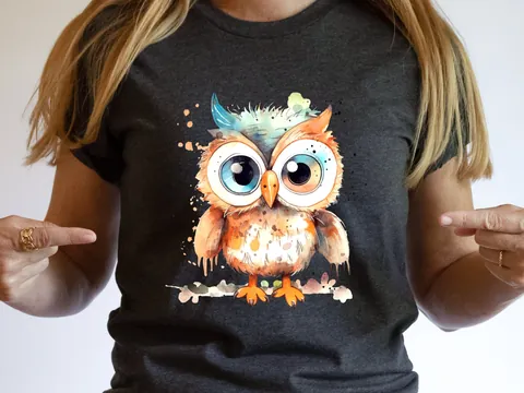 Fluffy Boho Owl T-Shirt - View 6