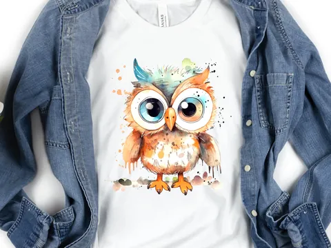 Fluffy Boho Owl T-Shirt - View 3