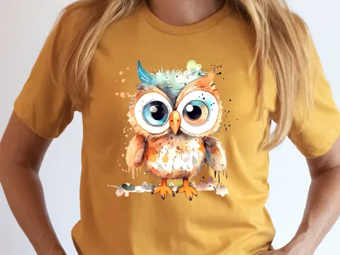 Fluffy Boho Owl T-Shirt - View 7