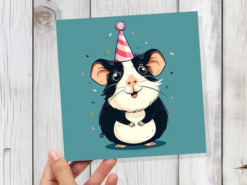 Guinea Pig Birthday Card
