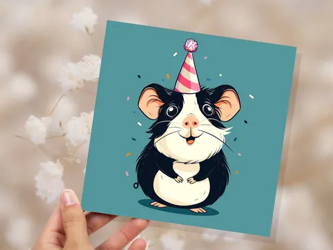 Guinea Pig Birthday Card - View 5