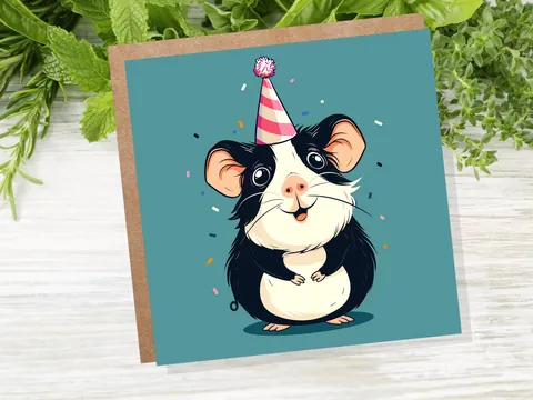 Guinea Pig Birthday Card - View 2