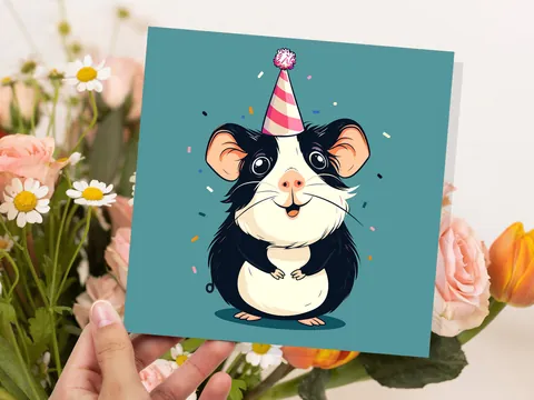 Guinea Pig Birthday Card - View 6