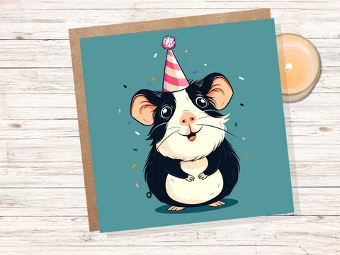 Guinea Pig Birthday Card - View 4