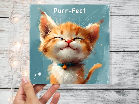 Purr-Fect Ginger Kitten Card - View 9