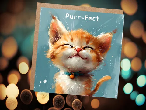 Purr-Fect Ginger Kitten Card - View 5
