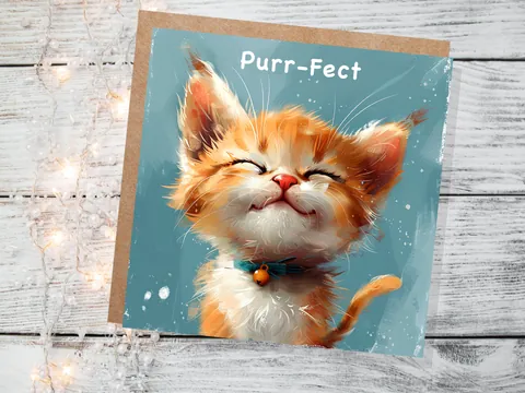 Purr-Fect Ginger Kitten Card - View 2