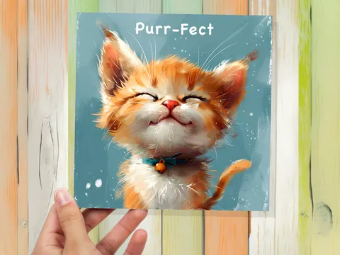 Purr-Fect Ginger Kitten Card - View 6