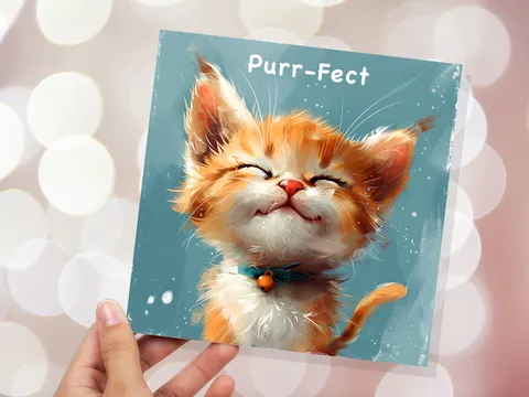 Purr-Fect Ginger Kitten Card - View 3