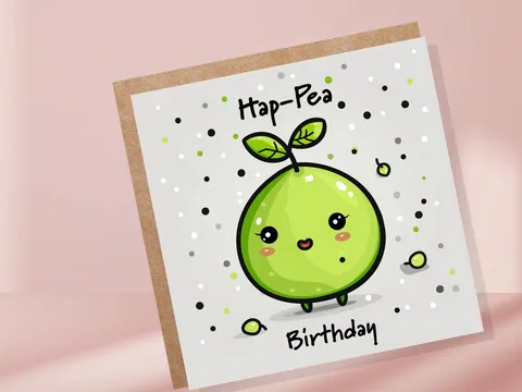 Hap-Pea Birthday Pun Card - View 5
