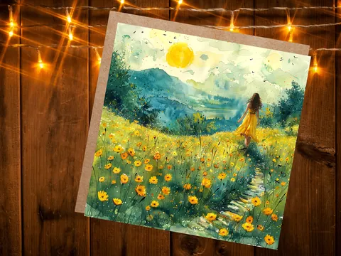 Summer Meadow Card - View 3