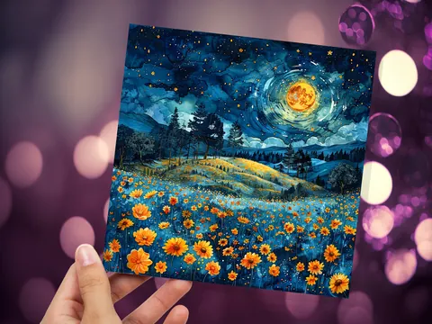 Summer Night Greeting Card - View 6