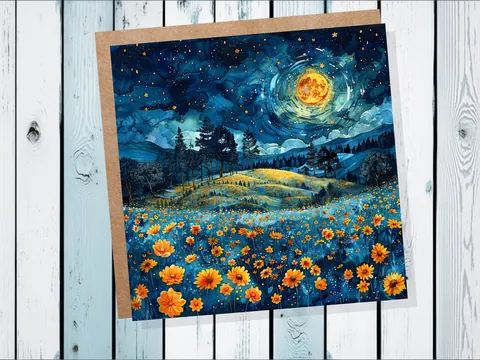 Summer Night Greeting Card