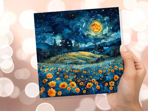 Summer Night Greeting Card - View 7