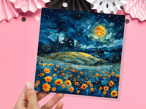 Summer Night Greeting Card - View 4
