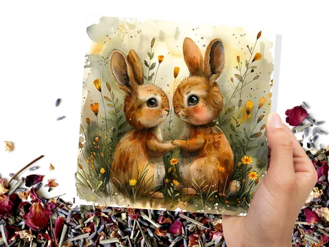 Bunny Couple Anniversary Card - View 9