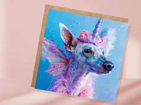 Dogicorn Birthday Card – Unicorn Dog - View 3