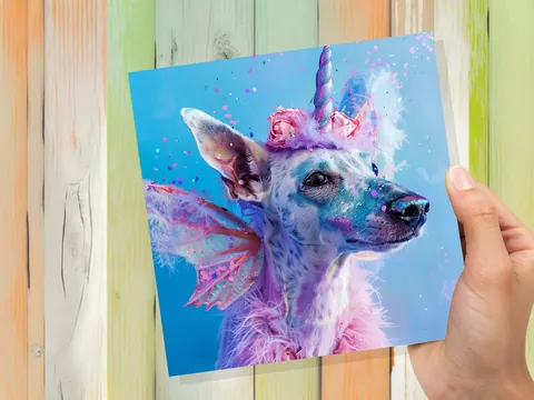 Dogicorn Birthday Card – Unicorn Dog - View 9