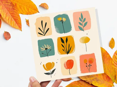Mini Floral Illustrations Card - View 7