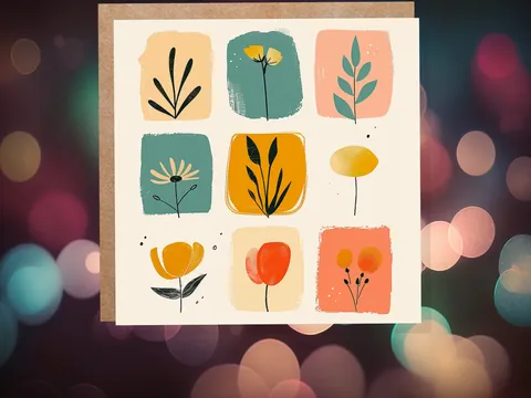 Mini Floral Illustrations Card - View 4