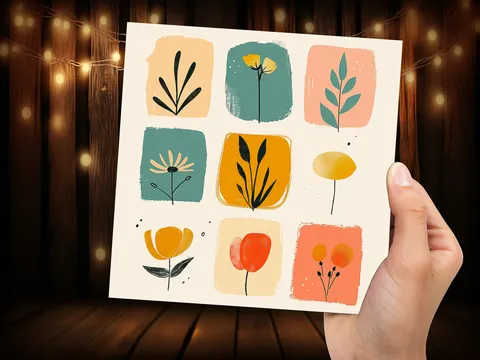 Mini Floral Illustrations Card - View 2