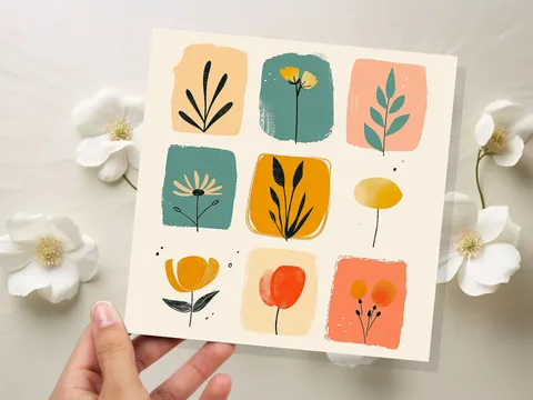 Mini Floral Illustrations Card