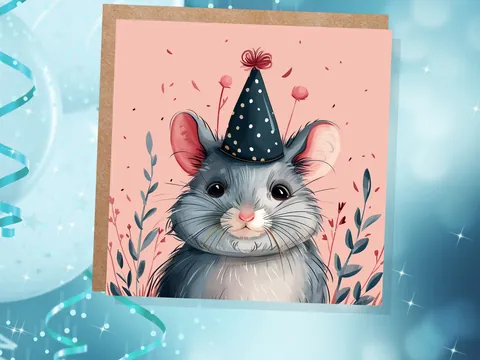 Cute Chinchilla Birthday Card - View 5
