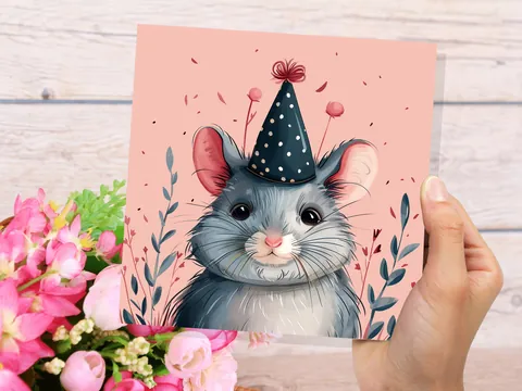 Cute Chinchilla Birthday Card - View 9