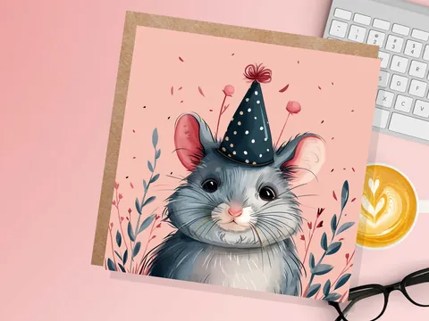 Cute Chinchilla Birthday Card - View 4