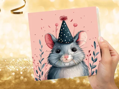 Cute Chinchilla Birthday Card - View 8