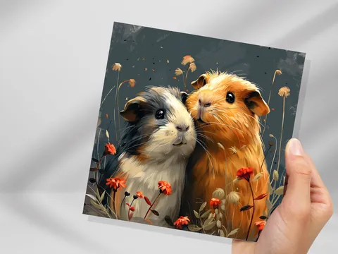 Guinea Pig Thank You Card – Pet Portrait - View 9