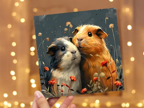 Guinea Pig Thank You Card – Pet Portrait - View 6