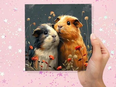 Guinea Pig Thank You Card – Pet Portrait - View 8