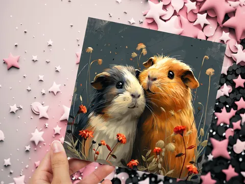 Guinea Pig Thank You Card – Pet Portrait - View 7