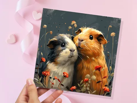 Guinea Pig Thank You Card – Pet Portrait - View 5