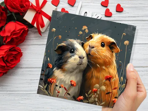 Guinea Pig Thank You Card – Pet Portrait