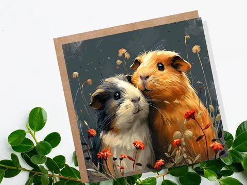 Guinea Pig Thank You Card – Pet Portrait - View 4