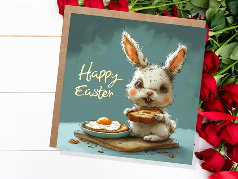 Funny Evil Easter Bunny Card - View 3