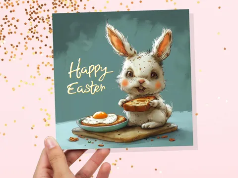 Funny Evil Easter Bunny Card