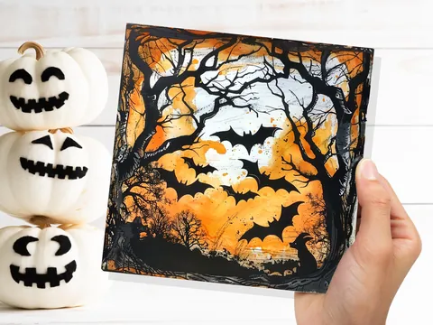 Bats Halloween Card - View 8