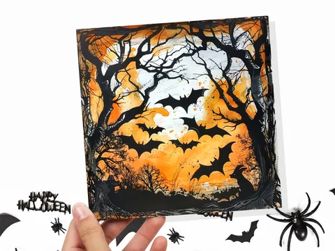Bats Halloween Card - View 6